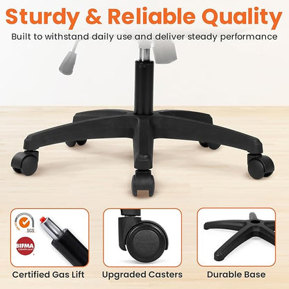 NEO Chair Office Desk Chair Computer High Back Mesh Gaming Seat with Ergonomic Adjustable Comfy Flip-up Armrests Lumbar Support Height for Home (Black)