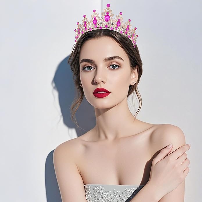 Kamirola - Queen Crown and Tiaras Princess Crown for Women and Girls Crystal Headbands for Bridal, Princess for Wedding and Party（01）