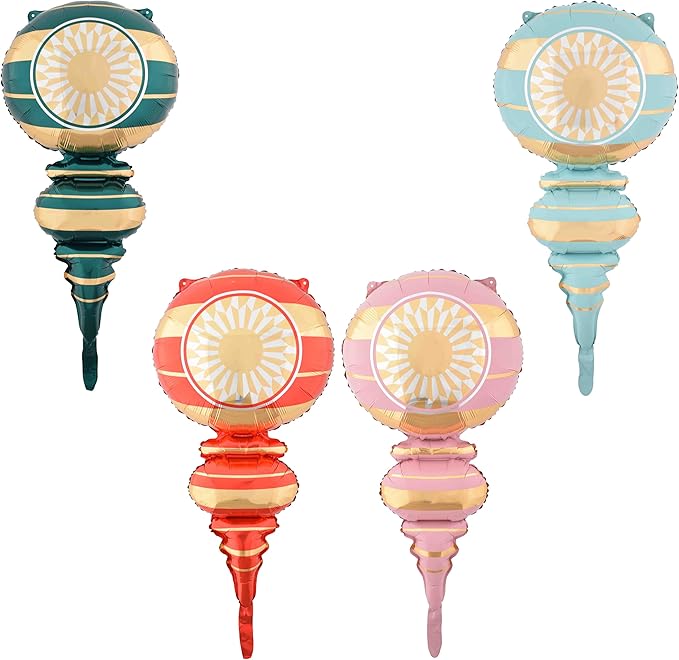 Christmas Ballooons Set Christmas Gourd Balloons Xmas Mylar Colorful Balloons Kit for Christmas-Themed Party Birthday Party Supplies Decorations 4 PCS