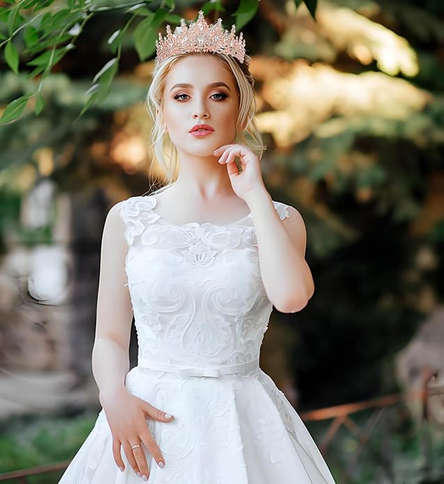 Crystal Tiara Crown for Women, Rhinestone Queen Headband Wedding Bridal Hair Accessories, Princess Crown for Birthday Prom Quinceañera Party Pageant Halloween Cosplay