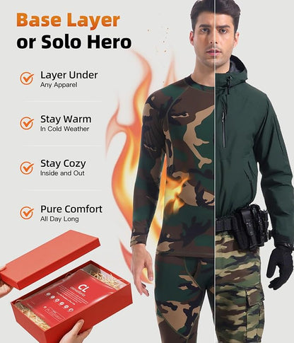CL convallaria Thermal Underwear Long Johns Set Mens Winter Gift Hunting Gear Sport Base Layer Bottom Top