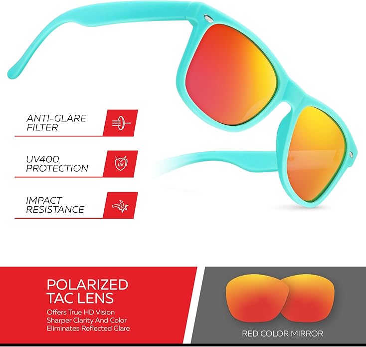 Retro Rewind Polarized Sunglasses for Men and Women - UV Protection Classic Sun Glasses