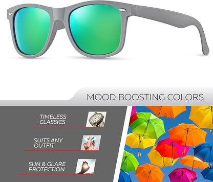 Retro Rewind Polarized Sunglasses for Men and Women - UV Protection Classic Sun Glasses