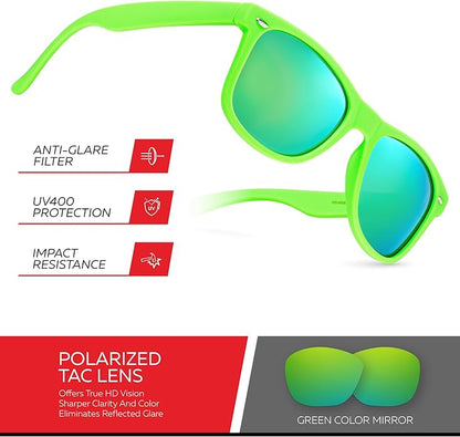 Retro Rewind Polarized Sunglasses for Men and Women - UV Protection Classic Sun Glasses