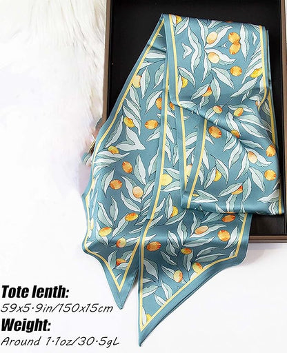 Head Scarf Hair Neck Scarves For Women Purse Bag Scarfs For Handbags Silky Long Thin Satin Headscarf Fashion