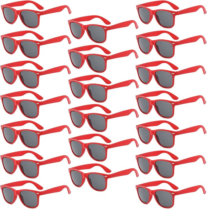 Pibupibu 10/20 Packs Adults Wholesale Neon Colors Square Retro Style Party Favors Sunglasses