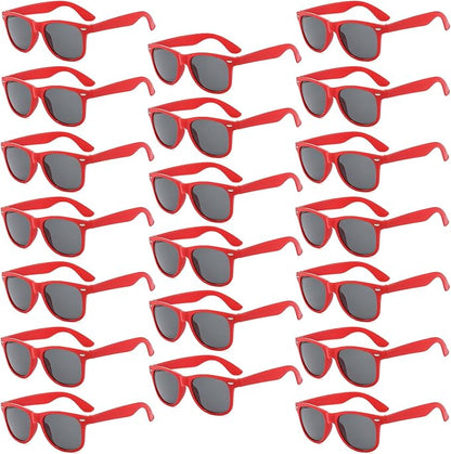 Pibupibu 10/20 Packs Adults Wholesale Neon Colors Square Retro Style Party Favors Sunglasses
