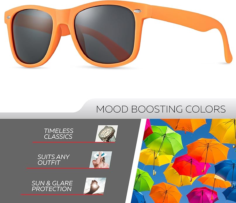 Retro Rewind Polarized Sunglasses for Men and Women - UV Protection Classic Sun Glasses