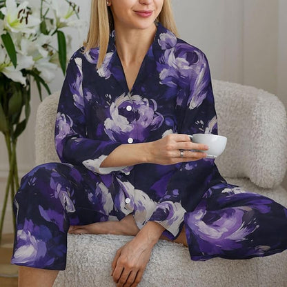 Retro Bee And Floral Women'S Pajama Sets Ultra-Soft Printed Sleepwear