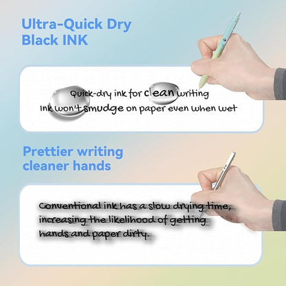 Gel Pens, 5Pcs 0.7mm Fine Point Black Ink Pens With Smooth Writing,Office Desk Accessories,Quick Dry Pens For Journaling,Ballpoint Writing Supplies, Gift for Women Men (Gradient)