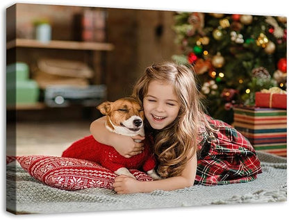 DBLAKI Personalized Custom Canvas Prints - Custom Framed Canvas Prints With Your Photos,Printed Photo To Canvas Wall Art Ideal for Home Decor Gifts Keepsakes 14" x11"