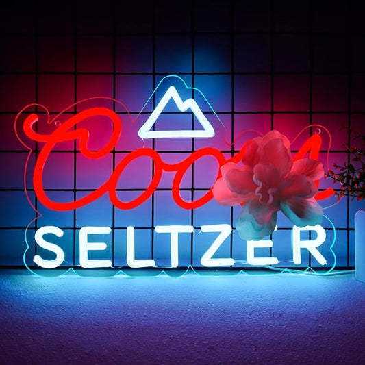 JFLLamp Beer Neon Signs for Wall Decor Crs Seltzer Neon Lights for Bedroom Led Signs Suitable for Dormitory Man Cave Christmas Gift
