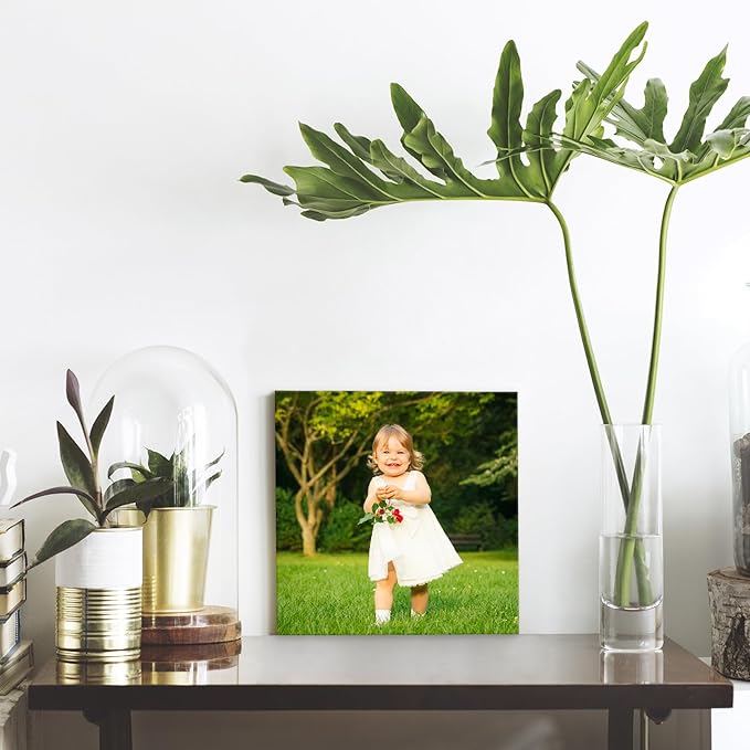 DBLAKI Personalized Photo to Canvas Print - Custom Canvas Prints With Your Photos,Custom Picture Frames Photo Prints Wall Art Ideal for Home Decor Gifts Keepsakes 8"x8"