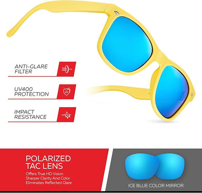 Retro Rewind Polarized Sunglasses for Men and Women - UV Protection Classic Sun Glasses