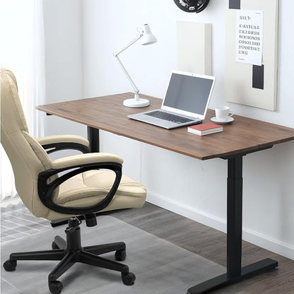 Furmax Office Executive Chair High Back Adjustable Managerial Home Desk Chair, Swivel Computer PU Leather Chair with Lumbar Support (1, Khaki)