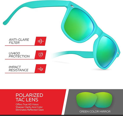 Retro Rewind Polarized Sunglasses for Men and Women - UV Protection Classic Sun Glasses