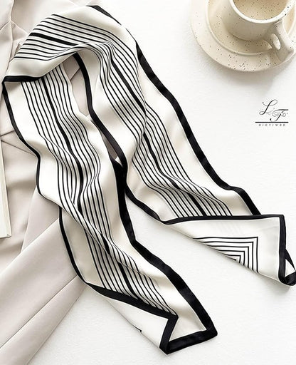 Head Scarf Hair Neck Scarves For Women Purse Bag Scarfs For Handbags Silky Long Thin Satin Headscarf Fashion