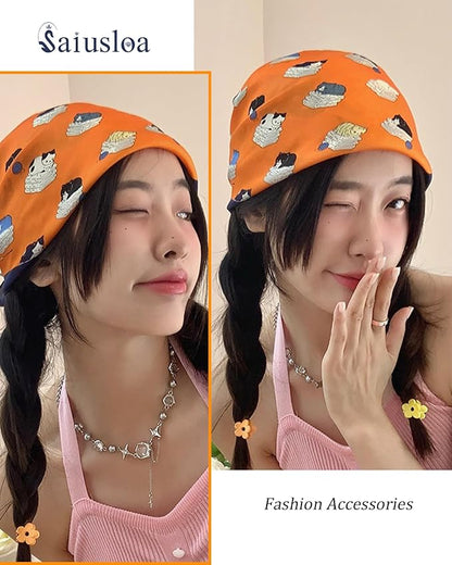Neck Scarf For Womens Silky Head Scarves Hair Bandanas Square Scarf Fashion Accessories lightweight