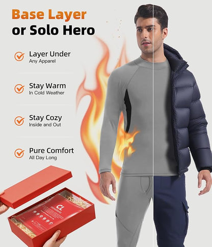 CL convallaria Thermal Underwear Long Johns Set Mens Winter Gift Hunting Gear Sport Base Layer Bottom Top