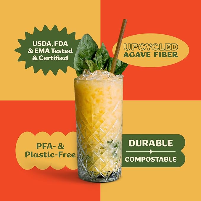 Cocktail 6" Agave Straws - 200 CT