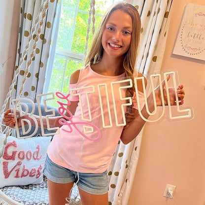 HDJSIGN Custom Neon Sign for Wall Decor Personalized Led Neon Light Signs Customizable Wedding Lights Bedroom Home Game Room Aesthetic Decorations Preppy Room Decor