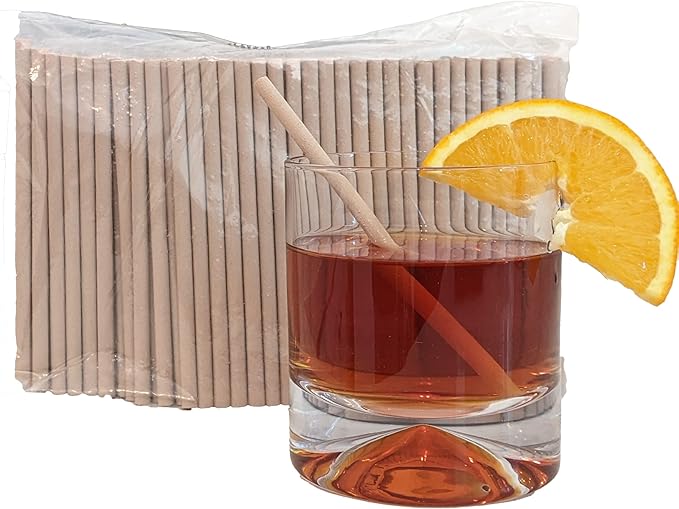 Pandaboard™ Compostable Bamboo Cocktail Straws/Stirrers (Short) - Unwrapped - bag of 250
