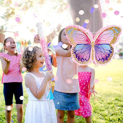 Small Butterfly Party Decorations, Butterfly Birthday Party Favors with Stick and Blindfold, Girls Butterfly Party Supplies, Fairy Theme Party Decorations