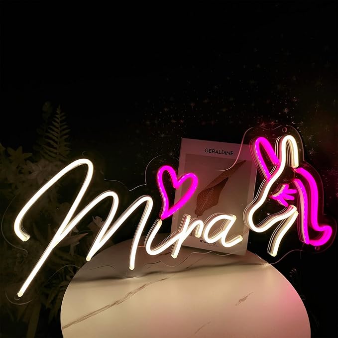 Custom Neon Signs, Personalized Large Led Neon Lights Sign,Neon Sign Customizable for Wall Decor Wedding Birthday Party Bedroom Bar Shop Name Logo Lights (Optional 18" to 60")
