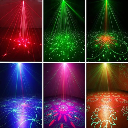 Party Lights Dj Disco Light Disco Ball Stage Strobe Lights RGB/LED Projector Sound Activated with Remote Control for Parties Xmas Club Bar Gift Birthday Rave，Film Stage Lighting Apparatus.