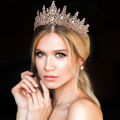 Tiaras and Crowns for Women Princess Crystal Tiara Crown with Comb Rhinestone Hair Accessories