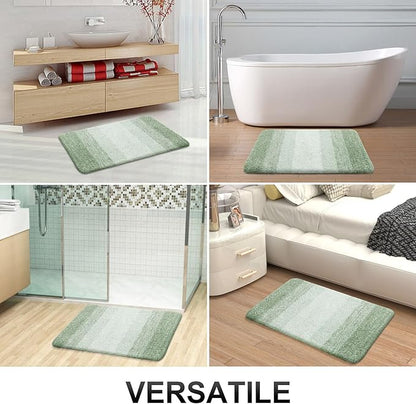 OLANLY Bathroom Rugs Mat 24x16, Extra Soft Absorbent Microfiber Bath Rugs, Rubber Backing, Quick Dry, Machine Washable Bath Mats for Bathroom Floor, Tub and Shower, Home Decor Accessories, Sage Green