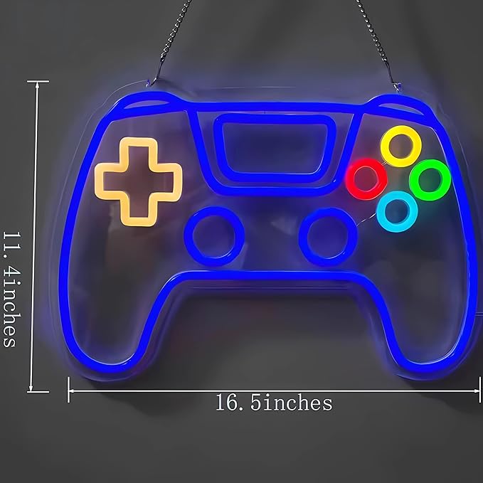 Gamer Neon Sign,Lightup Signs for Gamer Zone Video Room Bedroom Wall Art Decor,USB Powered,Gamer Best Gifts for Teens, Boys, Kids.