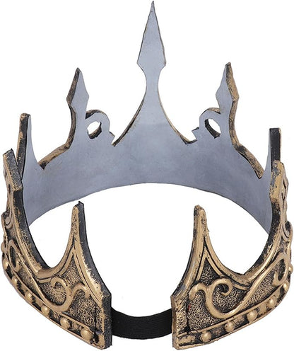 DothRayan Royal King Crown for Cosplay Prop Holiday Party, Halloween Costume Prom Party, Adjustable Royal Crown Prince Tiara
