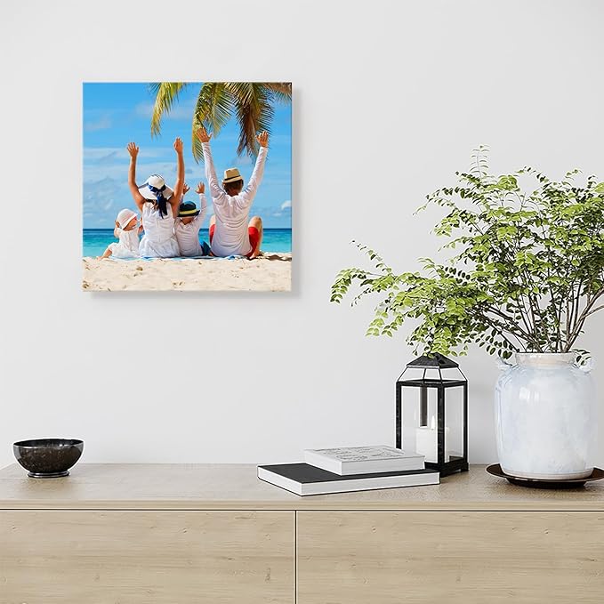 DBLAKI Personalized Custom Canvas Prints - Custom Framed Canvas Prints With Your Photos,Printed Photo To Canvas Wall Art Ideal for Home Decor Gifts Keepsakes 12" x12"