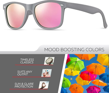 Retro Rewind Polarized Sunglasses for Men and Women - UV Protection Classic Sun Glasses