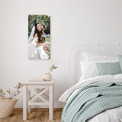 DBLAKI Personalized Custom Canvas Prints - Custom Framed Canvas Prints With Your Photos,Printed Photo To Canvas Wall Art Ideal for Home Decor Gifts Keepsakes 12" x24"