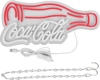 Cola Neon Sign for Wall Decor Neon lights for Bedroom Led Business Signs Suitable for Man Cave Bar Pub Store Bistro Restaurant Party Club Birthday Gift Christmas Art Size 16.1 * 11.0In(ZYLD114)