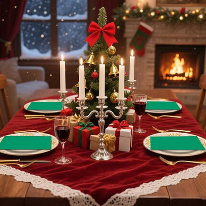 100 Pcs Green Paper Napkins Disposable - Green Guest Dinner Napkins for Bathroom Wedding Birthday Anniversary Christmas Party