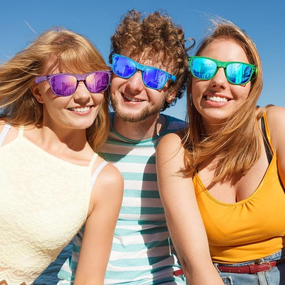 Pibupibu Neon Colors Party Favor Supplies Unisex Sunglasses Pack of 8