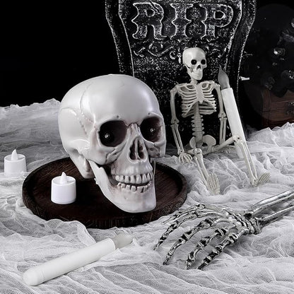 400" x 85" Halloween Creepy Cloth Decoration, Large White Spooky Fabric Cloth Scary Gauze Cheesecloth for Haunted House Halloween Party Yard Wall Indoor Outdoor Decor