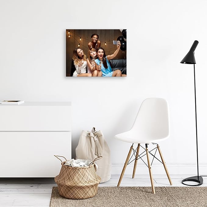 DBLAKI Personalized Custom Canvas Prints - Custom Framed Canvas Prints With Your Photos,Printed Photo To Canvas Wall Art Ideal for Home Decor Gifts Keepsakes 20" x16"