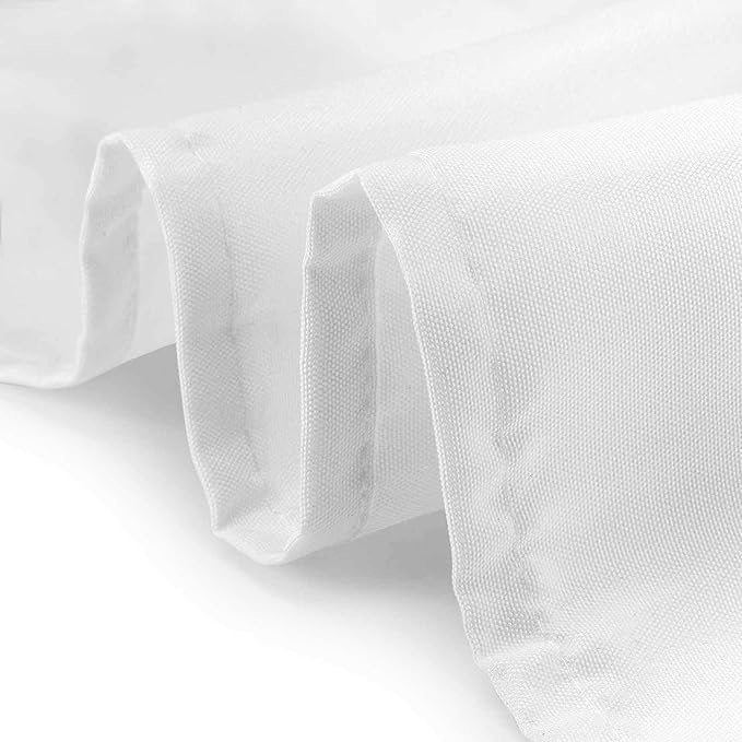 Lann's Linens - 10 Premium 132" Round Tablecloths for Wedding/Banquet/Restaurant - Polyester Fabric Table Cloths - White