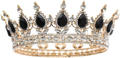 FORSEVEN Queen Crown Rhinestone Wedding Crowns and Tiaras for Women Costume Party Hair Accessories Princess Birthday Crown Crystal Bridal Crown Christmas Decorations Headband
