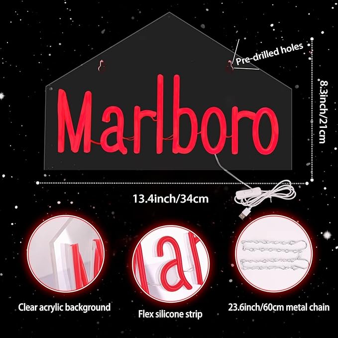 Bar Neon Sign for Wall Decor Neon lights for Bedroom Led Business Signs Suitable for Man Cave Bar Pub Store Bistro Restaurant Party Club Birthday Gift Christmas Decor Size 13.4 * 8.3In(ZLD003-04)