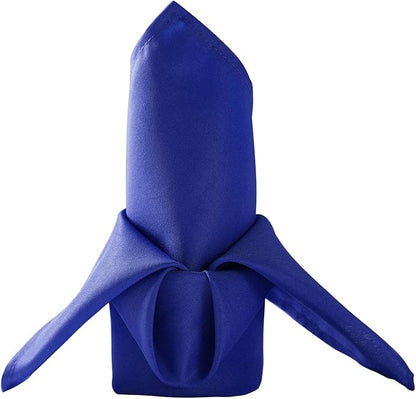 50pcs Polyester Cloth Napkins - 17 x 17 inch Royal Blue Dinner Washable Napkins with Hemmed Edges for Restaurant/Wedding/Hotel(50,Royal Blue)