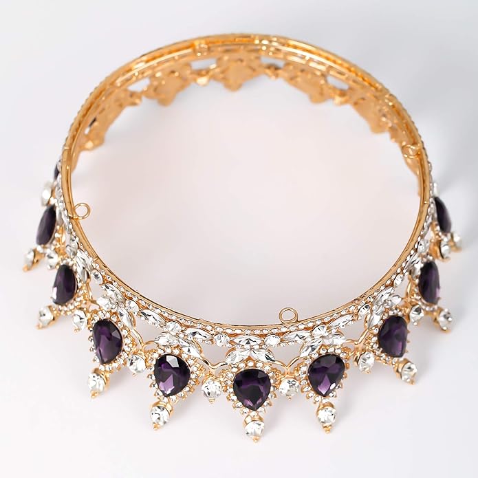 FORSEVEN Queen Crown Rhinestone Wedding Crowns and Tiaras for Women Costume Party Hair Accessories Princess Birthday Crown Crystal Bridal Crown Christmas Decorations Headband