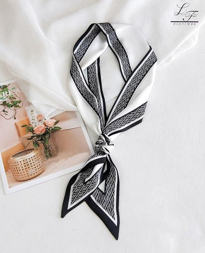Head Scarf Hair Neck Scarves For Women Purse Bag Scarfs For Handbags Silky Long Thin Satin Headscarf Fashion