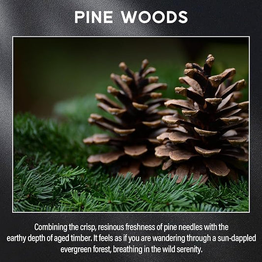 Pine Woods Candle, 9oz Scented Candle for Men, Scented Candles for Home, Gifts for Men, Personalized Blessing Minimalist Men's Gifts