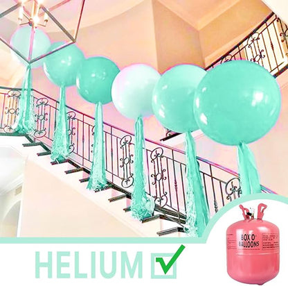 PartyWoo Mint-q03 4pcs 36" Balloons, Ice Cream Theme, Latex, Jumbo, for Birthday, Wedding Decorations