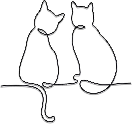 Matani Metal Dog Wall Art | Metal Decor | Minimalist Room & Living Room Wall Decor (Sleeping Labrador, Cats)